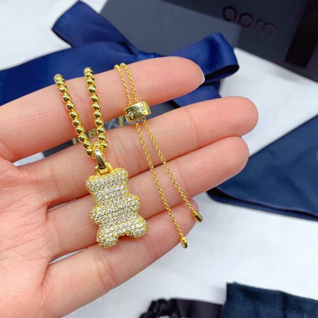 APM Monaco Aorm Bear Pendant Necklace